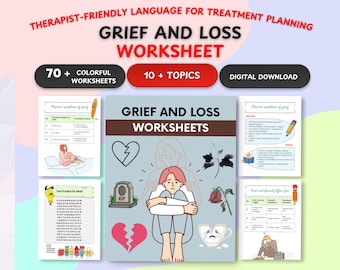 Grief and Loss Workbook: Therapy Worksheets for Teens & Adults