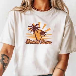 Comfort Colors® Beach Bum Summer Tee - Beach Shirt - Tropical Tee - Palm Tree Shirt - Beach Vibes Tee - Coastal Vacation Shirt