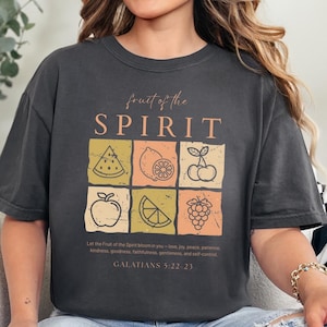 Comfort Colors Fruit of the Spirit Shirt: Vintage Christian Apparel