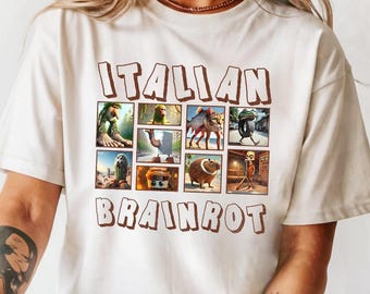 Brainrot Italian Meme Shirt: Comfort Colors Retro Humor Tee