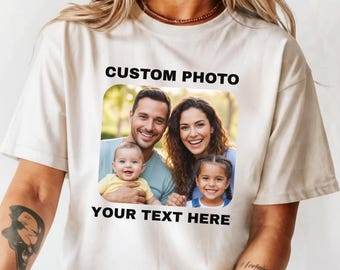 Comfort Colors Custom Photo T-Shirt: Personalized Family Gift Tee