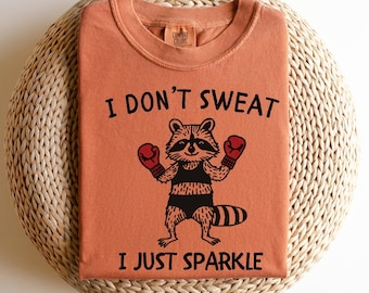 Funny Raccoon Boxing Comfort Colors Shirt: Women's Kickboxing Tee