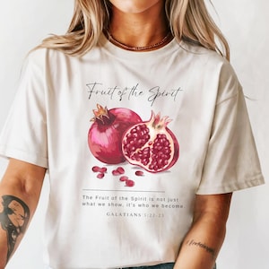 Comfort Colors Fruit of the Spirit T-Shirt: Christian Bible Verse Tee