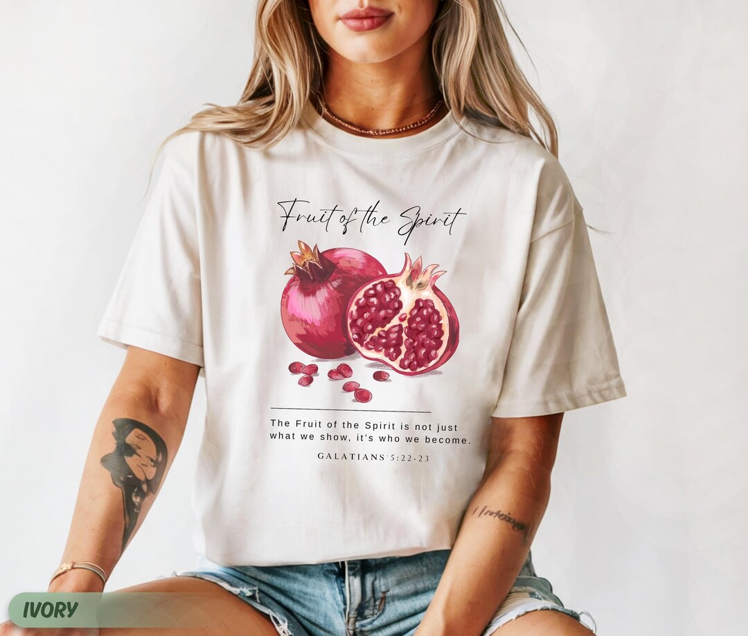 Comfort Colors Fruit of the Spirit T-shirt: Christian Bible Verse Tee ...