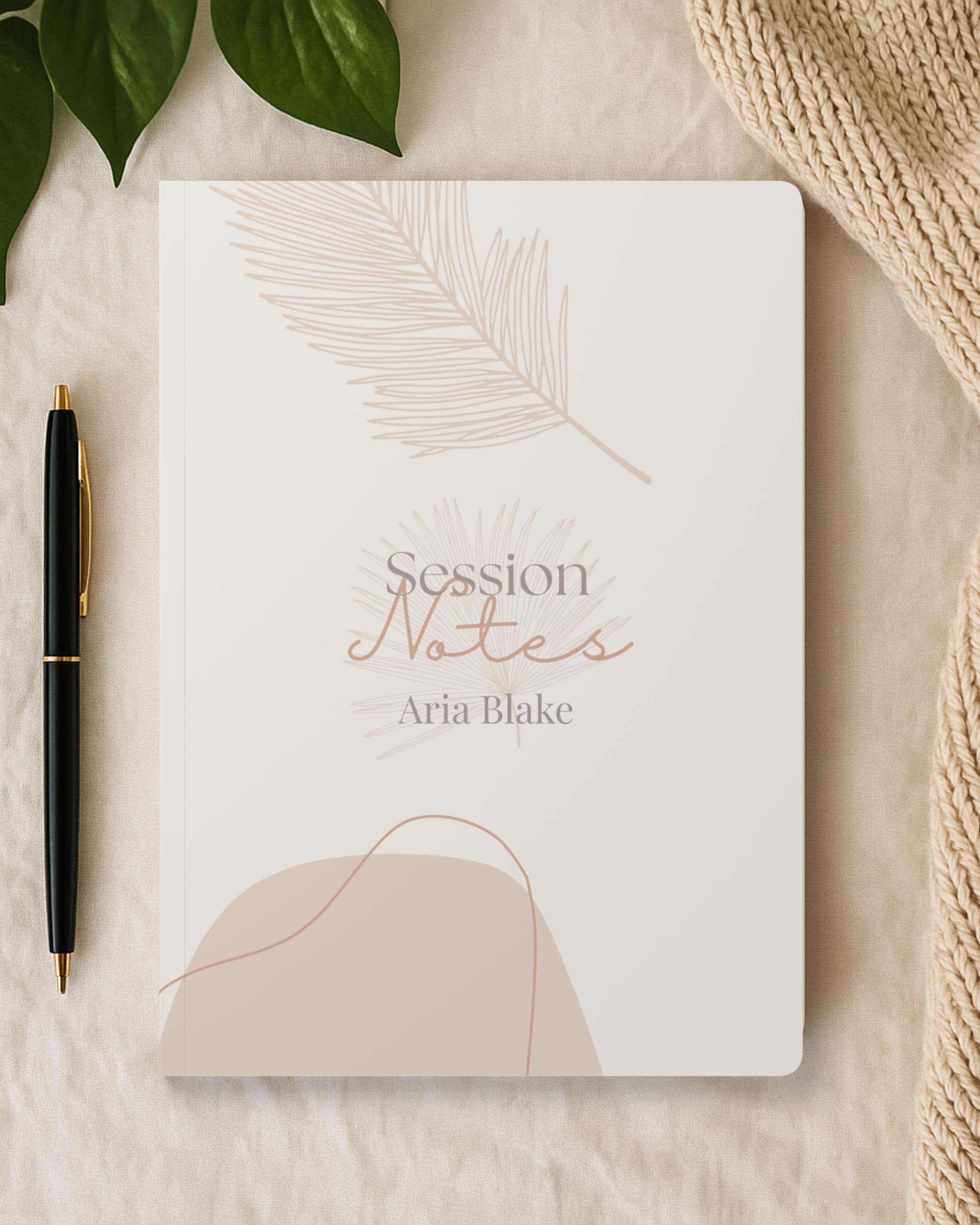Custom Lined Therapy Softcover Journal - Personalized Mental Health Notebook, Therapist Gift, Self-Care Reflection Journal