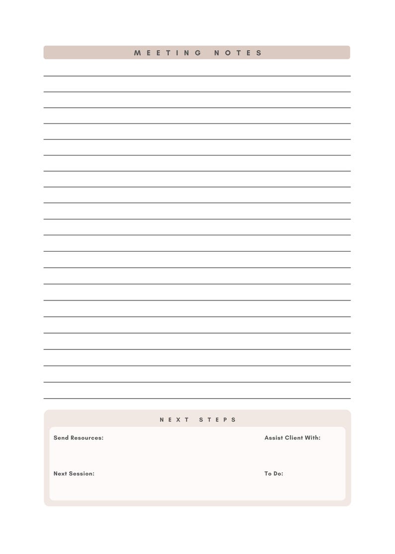 Therapist Notebook for Session Notes – Personalized Therapy Progress ...