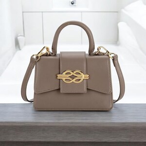 Milan Chiva Mini Top Handle Bag for Women – Small Square Satchel Crossbody Purse, Elegant Handbag