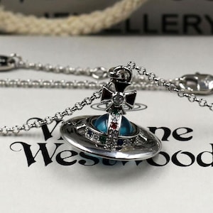 Blue vivienne westwood necklace - Etsy 日本