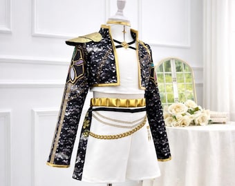Girls K-Pop Rumi Inspired Outfit - White Gold Costume for Birthday Parties & Halloween (Ages 4-12)