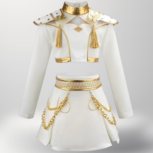 Korean style black shiny women’s suit costume for Halloween and cosplay party