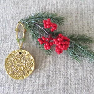 Ornament for Christmas  - Golden Pendant