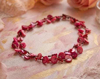 Collar rosa concha