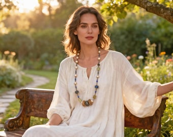 Czech Glass Beaded Necklace – Bohemian Style