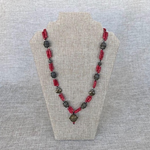 Coral Red Necklace – Tibetan Style