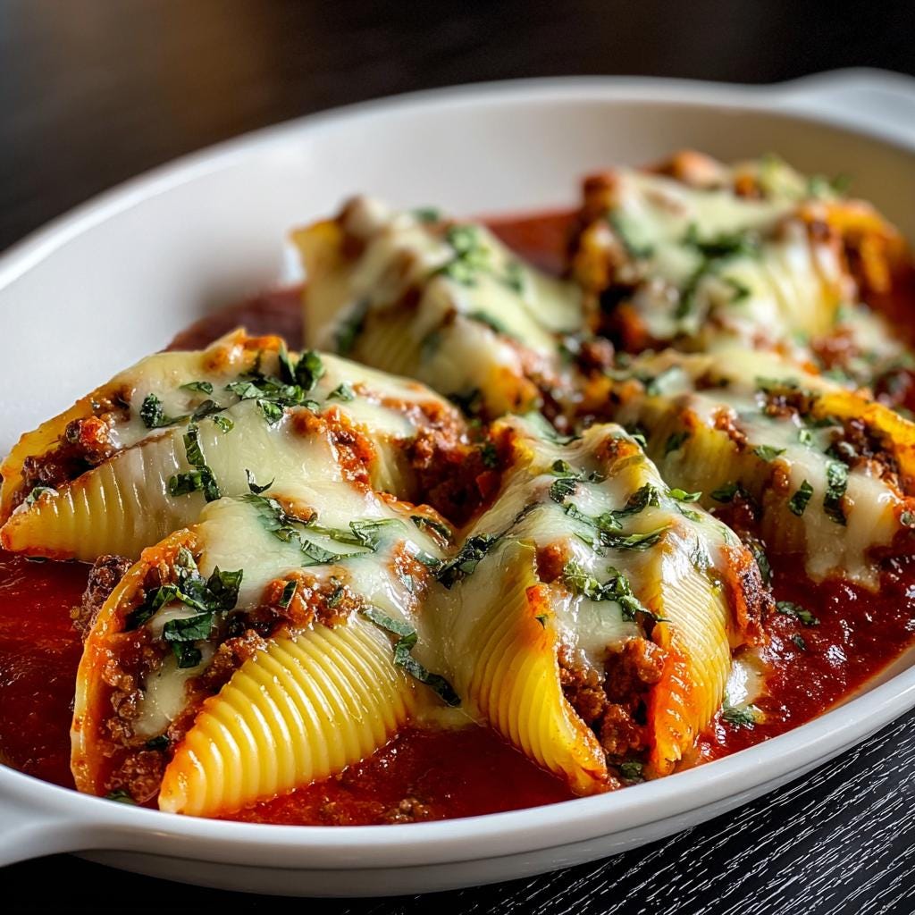 BEST RECIPE for Beef-stuffed Shells With Creamy Ricotta Filling