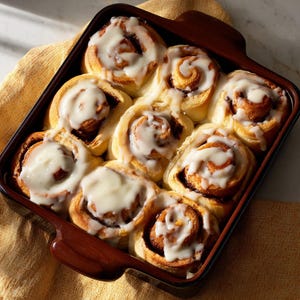Cinnamon Roll Recipe | Soft Yeasted Rolls with Cream Cheese Glaze | Instant Digital Download PDF