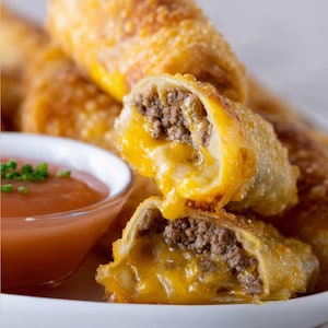 BEST RECIPE For Cheeseburger Egg Rolls | Crispy Beef, Cheese & Pickle Fusion Bites | Instant Digital Download PDF