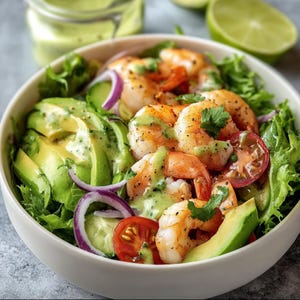 BEST RECIPE For Shrimp Avocado Salad | Zesty Cilantro-Lime Seafood & Avocado Bowl | Instant Digital Download PDF
