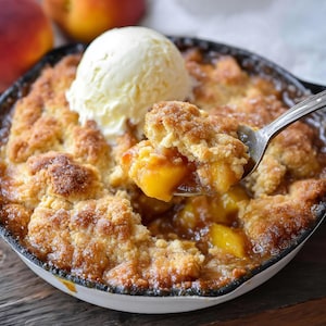 Klassiek recept voor schoenmakersperzik | Huisgemaakt fruitdessert | Directe digitale download pdf