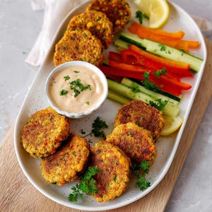 BEST RECIPE For Chickpea Fritters with Veggies | Crispy Vegan Appetizer  | Instant Digital Download PDF