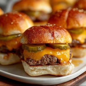 BEST RECIPE For Cheeseburger Sliders | Easy Party Appetizer | Oven-Baked Mini Burgers| Instant Digital Download PDF