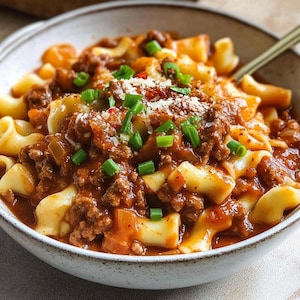 Rinderhackfleisch Gulasch Rezept | Herzhafter Rinds-Nudel-Eintopf | Sofortiger digitaler Download