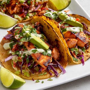 BEST RECIPE For Grilled Salmon Tacos | Citrus Slaw & Cilantro‑Lime Crema | Instant Digital Download PDF