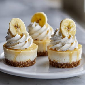 BEST RECIPE For Mini Banana Pudding Cheesecakes | No-Bake Pudding & Baked Cheesecake Cups | Instant Digital Download PDF