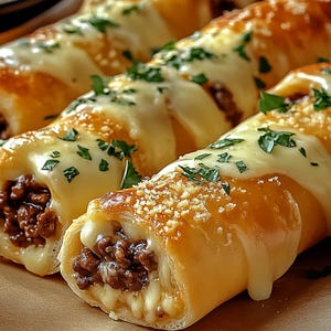 BEST RECIPE For Philly Cheesesteak Stuffed Cheesy Breadsticks | Easy Party Appetizer | Instant Digital Download PDF