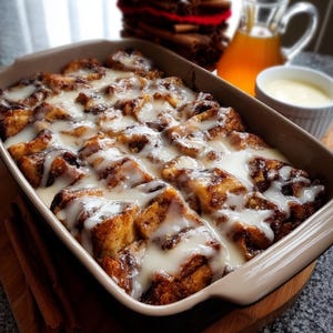 BESTES REZEPT für Zimtbrötchen French Toast Auflauf | Make-Ahead Brunch-Auflauf mit Ahornsirup | Sofortiger digitaler Download PDF