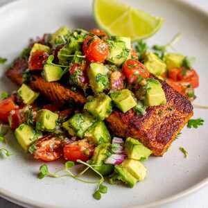 BEST RECIPE For Salmon with Avocado Salsa | Quick Seafood Dinner | Instant Digital Download PDF