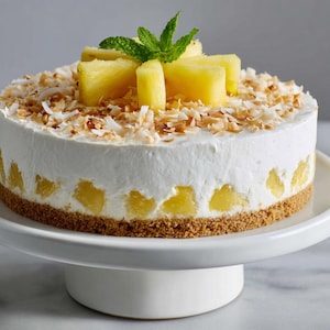 BEST RECIPE For No Bake Pineapple Cream Cake | Tropical Coconut‑Cream Sliceable Dessert | Instant Digital Download Pdf