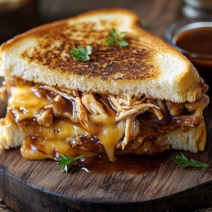 BEST RECIPE For BBQ Chicken Grilled Cheese | Comfort Food Sandwich Recipe | Easy Cheesy Chicken Melt | Instant Digital Download