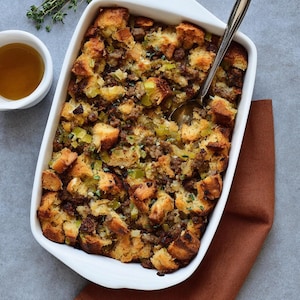 Easy Sausage and Herb Stuffing Recipe | Savory Bread & Sausage Side Dish | Holiday Classic | Instant Digital Download PDF