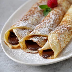 BEST RECIPE For Chocolate‑Filled Rolled Crêpes | French Crêpe & Ganache Dessert | Instant Digital Download PDF