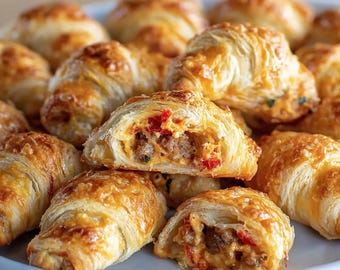BEST RECIPE For Rotel Sausage & Cream Cheese Crescents | Spicy Cheese‑Stuffed Crescent Appetizers | Instant Digital Download PDF