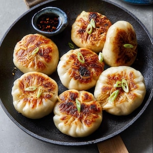 Pan-Fried Cabbage & Noodle Buns Recipe | Crispy Skirt Dumplings | Easy Homemade Bao-Style Buns | Instant Digital Download PDF