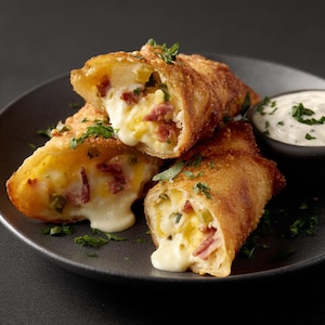 BEST RECIPE For Bacon Jalapeño Popper Eggrolls | Deep Fried Cheesy Appetizer | Instant Digital Download PDF