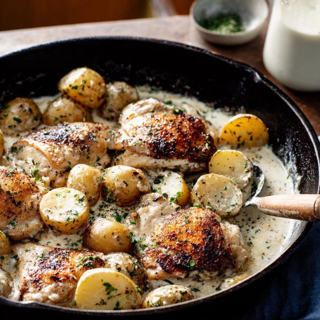 Dutch Oven Ranch Chicken & Potatoes Recipe | One-pot Comfort Dinner ...