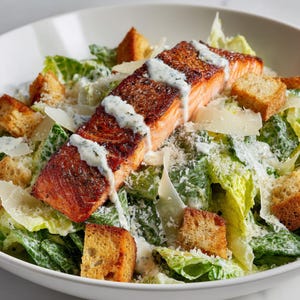 BEST RECIPE For Salmon Caesar Salad | Crispy Skin Salmon & Creamy Caesar  | Instant Digital Download PDF