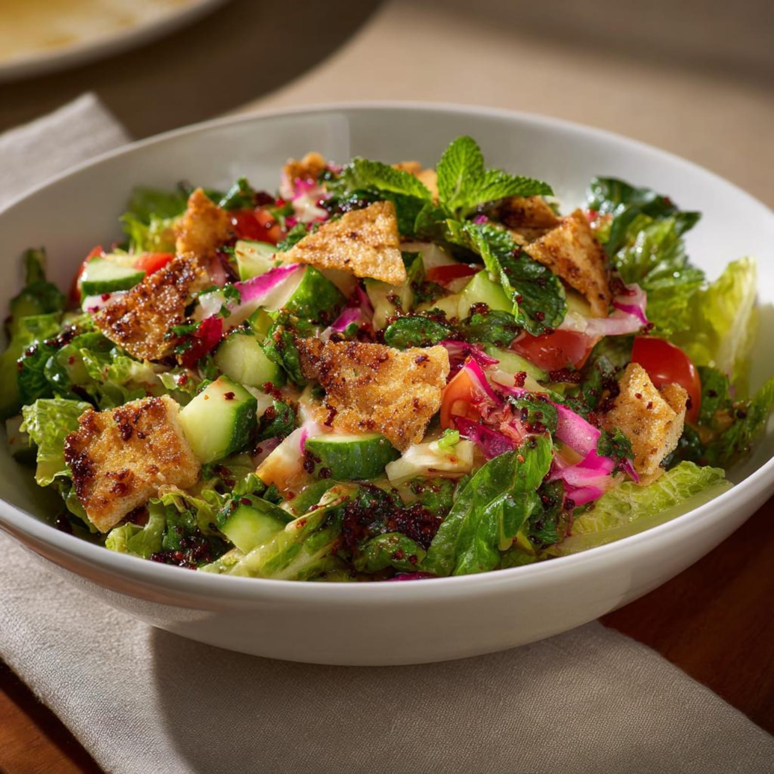 BEST RECIPE for Fattoush Salad | Lebanese Lemon‑sumac Salad With Pita ...
