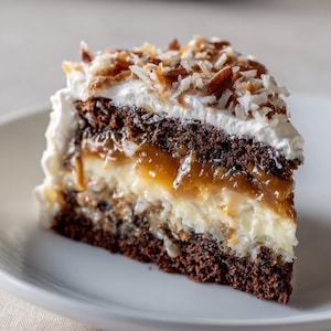 BEST RECIPE For German Chocolate Poke Cake | Coconut–Pecan Filled Chocolate Sheet Cake | Instant Digital Download PDF