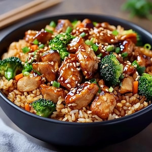 BESTE RECEPT voor Japanse BBQ Chicken Fried Rice | Snel Aziatisch fusiondiner | Directe digitale download