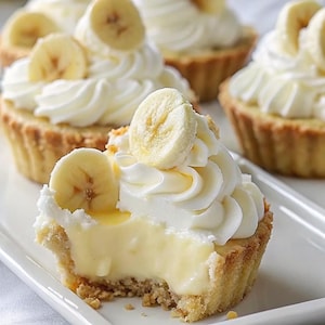 BESTE RECEPT voor mini-bananenroomtaarten zonder te bakken | Individuele Graham Cracker Crust & Banana Pudding Cups | Directe digitale download pdf