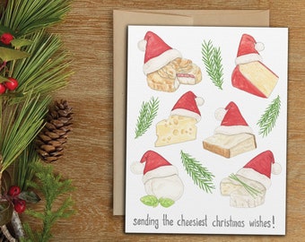 Cheese Holiday Card, Cheese Christmas, Cheesiest Holiday, Cheesiest Christmas, Funny Food Pun Christmas, Fun Food Pun Holiday, Cheese Lover