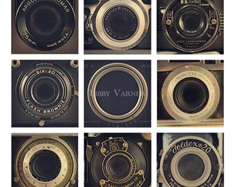 Old Friends Vintage Camera Lens Photograph - Free Shipping in the US -
