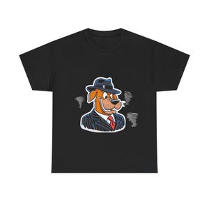 Vintage Canine Detective Tee, Dog Lover Gift, Cartoon Shirt, Unisex Cotton Tee, Funny Pet Humor Apparel