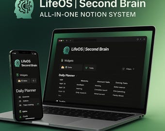 Plantilla de Notion de Life OS | Sistema de segundo cerebro para productividad, objetivos, notas y tareas. Life OS, Segundo Cerebro, Productividad