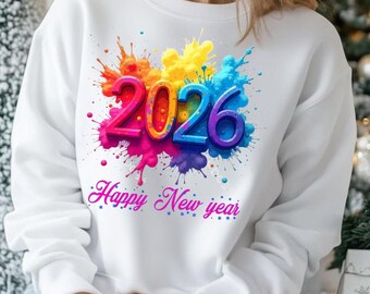 Happy New Year png, New Year svg, New Years png, New Year Clipart, 2026 png, New Years Eve, Sublimation Art, Digital Download, New Year.