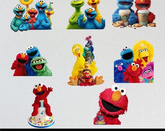 Street Monster Svg, Elmo svg Bundle, Cookie Monster svg, Street Sign, Sesame Street, Birthday Clipart Digital Files, Sublimation png Bundle.